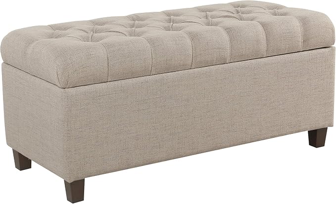 Homepop Home Decor | Tufted Ainsley Button Storage Ottoman Bench by HomePop
