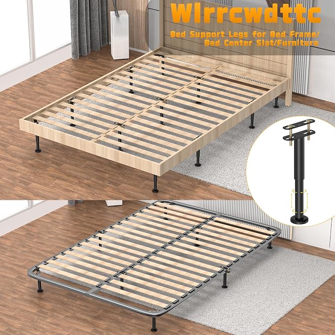 Wlrrcwdttc 4 Pcs Adjustable Height Bed Support Legs 10-17 inch, Bed Frame - Image 7