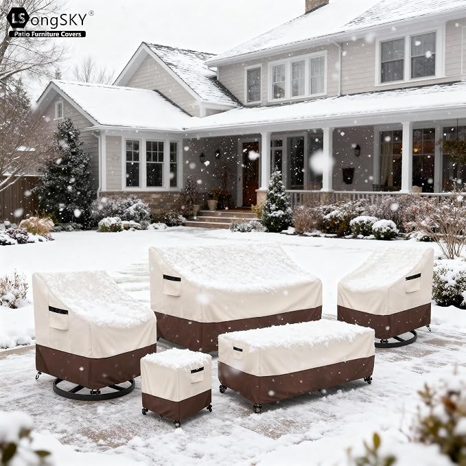 Patio 3-Seater Sofa Cover, Outdoor Couch Cover Fits up to 85W x 38D x 35H Inches - Image 8