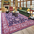 Purple Area Rugs for Living Room, Washable 5x7 Area Rug for Bedroom, Retro by Rtizon