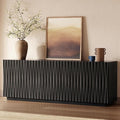 70" Fluted TV Stand for TVs Up to 50/55/65/75", Mid-Century Modern by BEDEEP