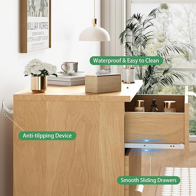 Fluted Dresser for Bedroom - Image 5