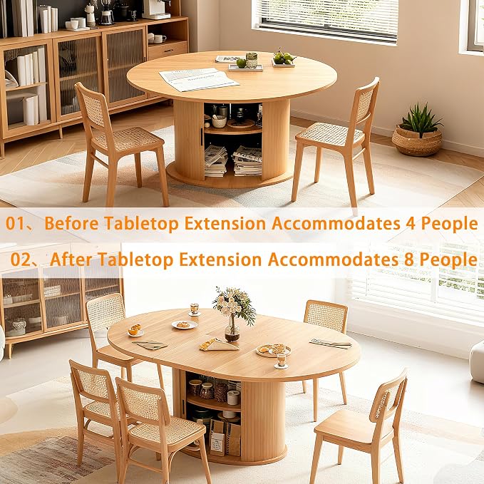 Wildhome Extendable Round Dining Table - Image 3