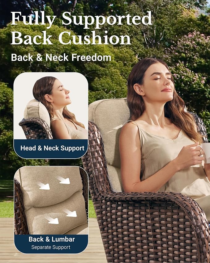 HILLGA Luxury High Back Patio Furniture Set - Image 5