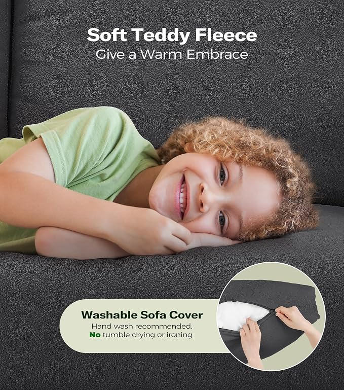 Welzona Loveseat, Comfy Teddy Love Seat - Image 3