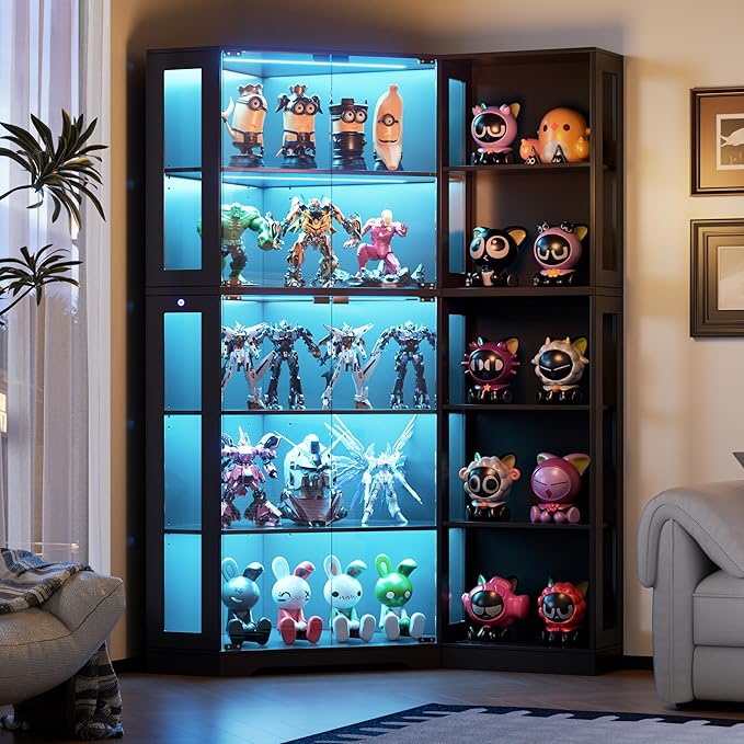 PAKASEPT Corner Display Curio Cabinet by PAKASEPT