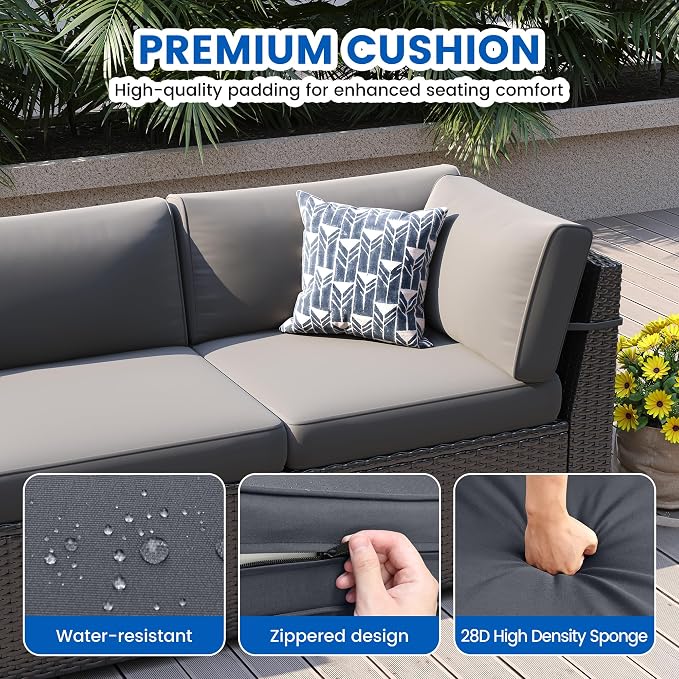 Patio Furniture Sets, 7-Piece Outdoor Patio Furniture - Image 5