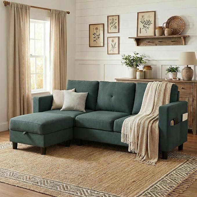 SUNLEI Convertible L-Shaped Sectional Couches - Image 2