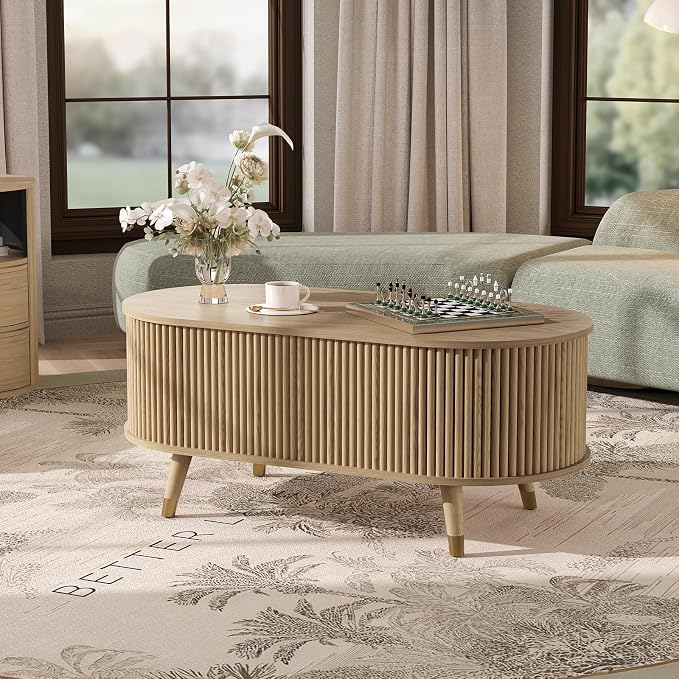 42.5" Oval Lift Top Coffee Table - Image 6