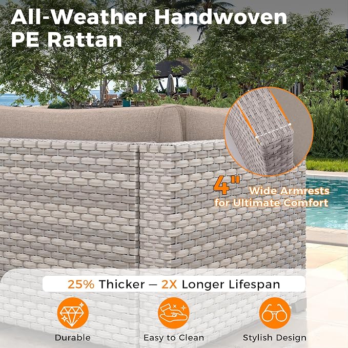 14-Seat Modern Patio Furniture Set - Image 4