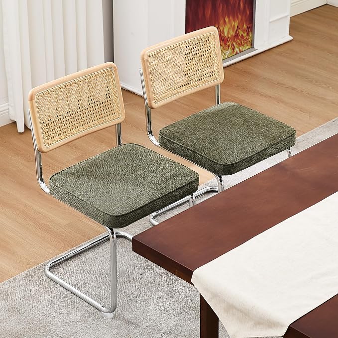 Zesthouse Natural Rattan Dining Chairs Set of 6, Mid Century Modern Dining - Image 7