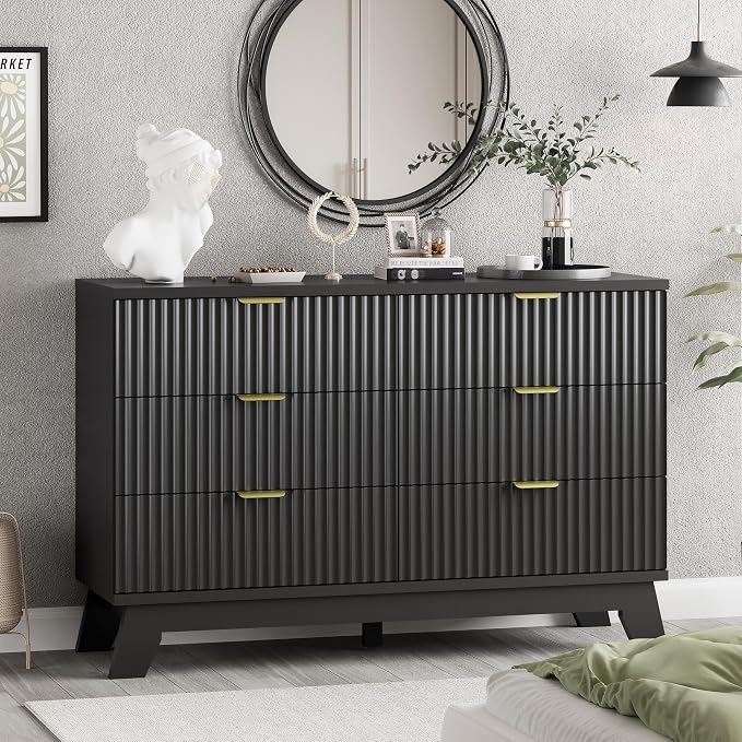 Xixini Fluted Dresser for Bedroom by Xixini