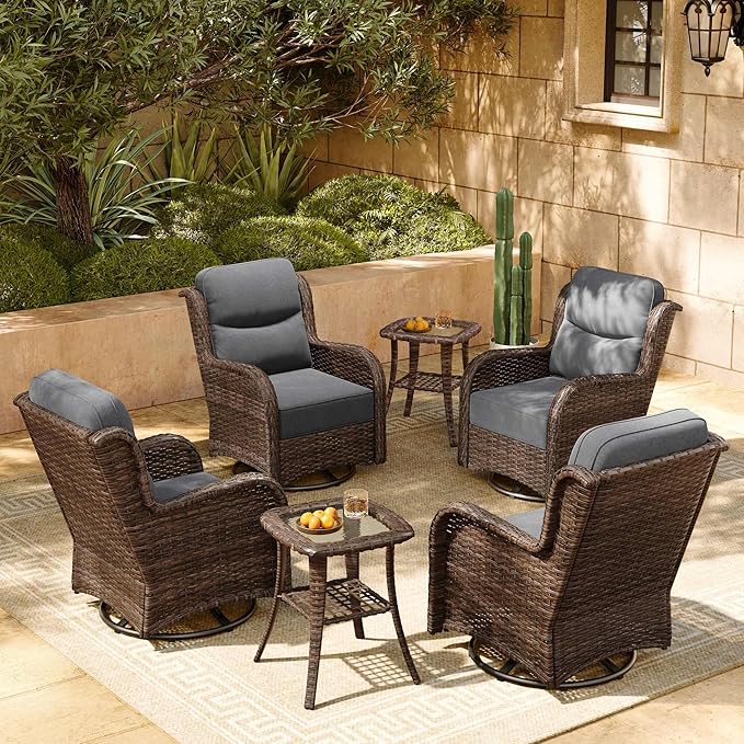 HILLGA 6-Piece Luxury Patio Furniture Set by HILLGA