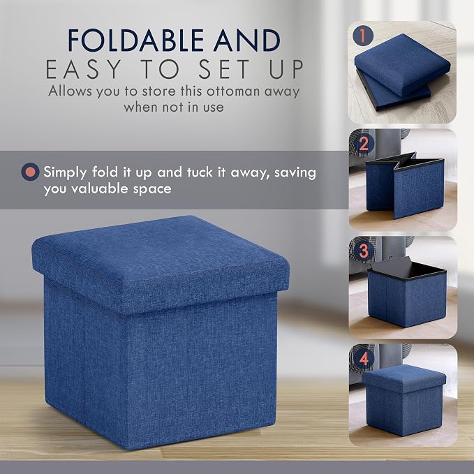 Ornavo Home Small Storage Ottoman, - Image 5