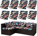 Outdoor Cushion Covers Set, Replacement by SUKAIKEQA