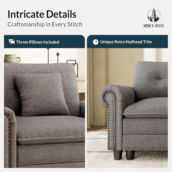 HERA'S HOUSE 3 Pieces Modular Sectional Sofa Sets, Oversized Couch Set - Image 6