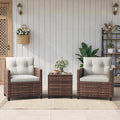 Garvee Outdoor Wicker Chairs, 3 Pieces Patio Furniture Set, All Weather High by Garvee