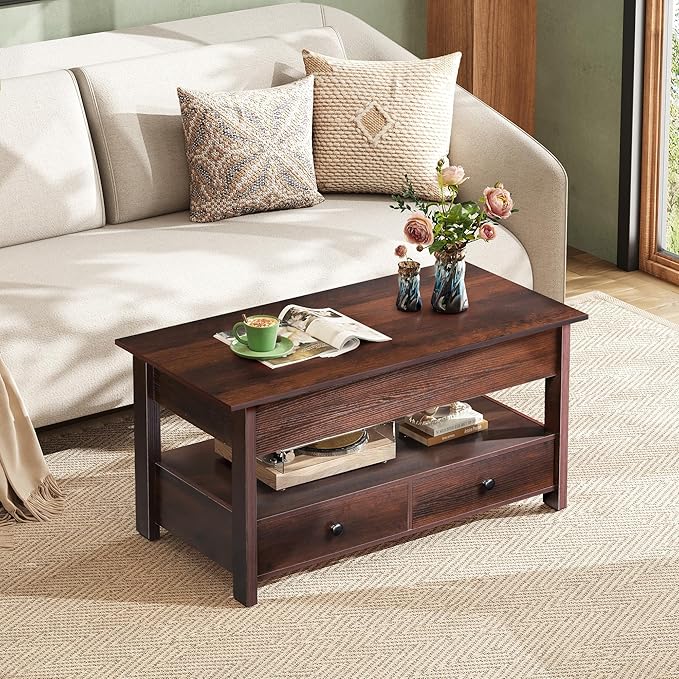 WLIVE Coffee Table, Lift Top Coffee Table - Image 6