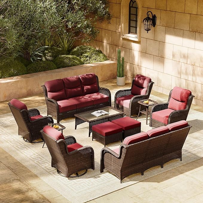 HILLGA 11-Piece Luxury Patio Furniture Set by HILLGA