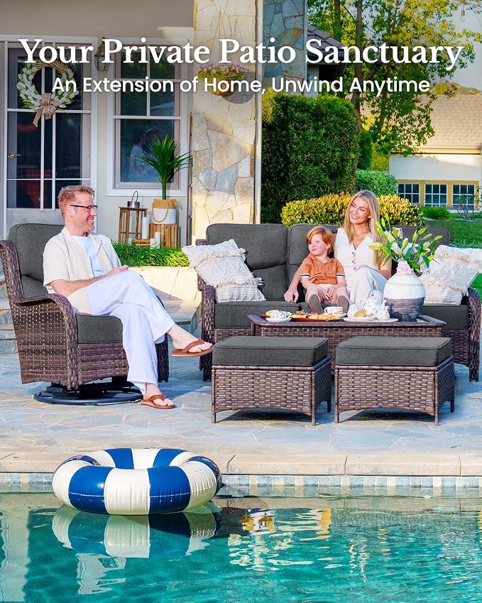 HILLGA 6-Piece Luxury Patio Furniture Set - Image 3