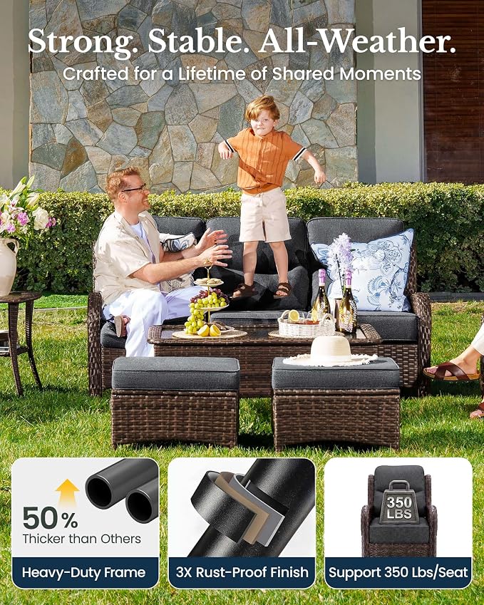 HILLGA 6-Piece Luxury Patio Furniture Set - Image 6