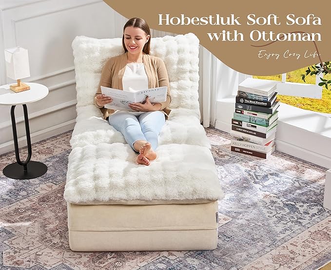 Hobestluk Sofa Couch Foam Sofa for Small Spaces Comfy Sofas - Image 3