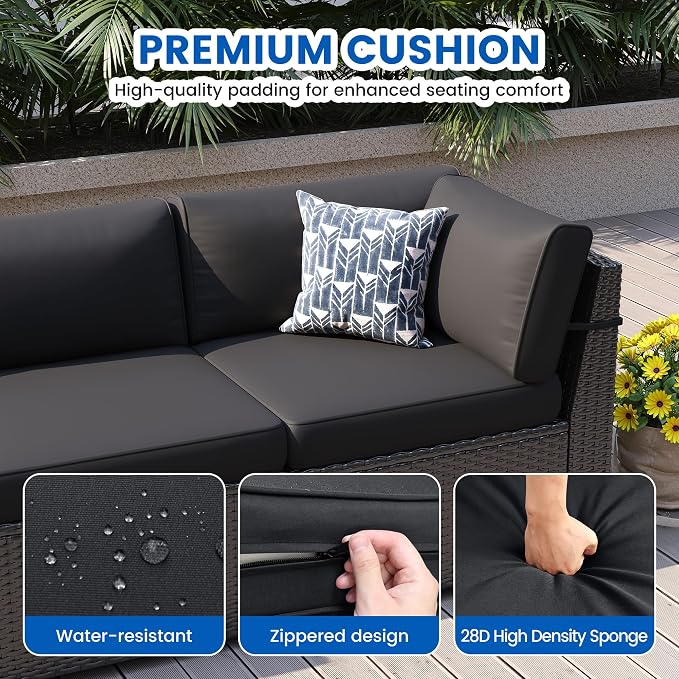 Patio Furniture Sets, 7-Piece Outdoor Patio Furniture - Image 5