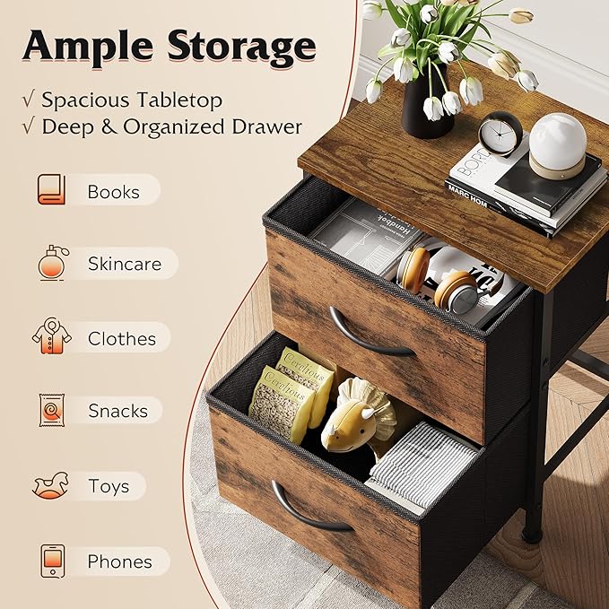 WLIVE Night Stand, Small Dresser - Image 4