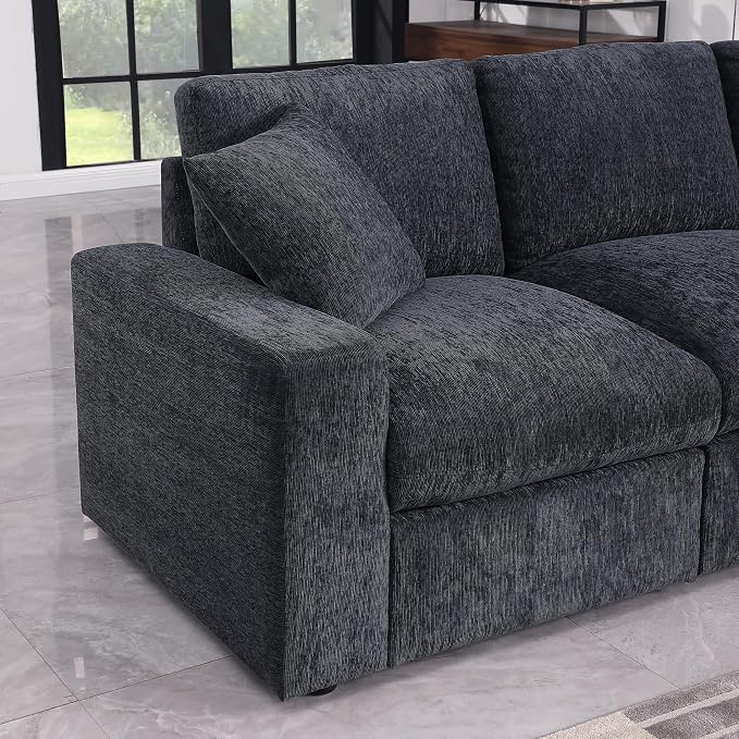 Ball & Cast 146" Oversized Modular L-Shaped Sectional Sofa, Large Chenille - Image 2