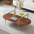 LumFurn X-Large Oval Glass Coffee Table, Mid-Century Modern Design, L47 x W24 x by LumFurn